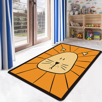 Multicolor Kids Playroom Rug Cartoon Digital Print Rug Polyester Anti-Slip Pet Friendly Stain Resistant Area Rug Yellow Clearhalo 'Area Rug' 'Rug' 2106328