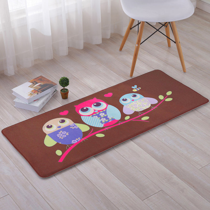 Lovely Multicolor Animal Patterned Rug Synthetics Kids Carpet Washable Stain Resistant Non-Slip Rug for Bedroom Coffee 1'8" x 3'11" Clearhalo 'Area Rug' 'Rug' 2106369