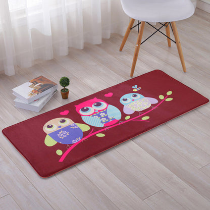 Lovely Multicolor Animal Patterned Rug Synthetics Kids Carpet Washable Stain Resistant Non-Slip Rug for Bedroom Crimson 1'8" x 3'11" Clearhalo 'Area Rug' 'Rug' 2106371