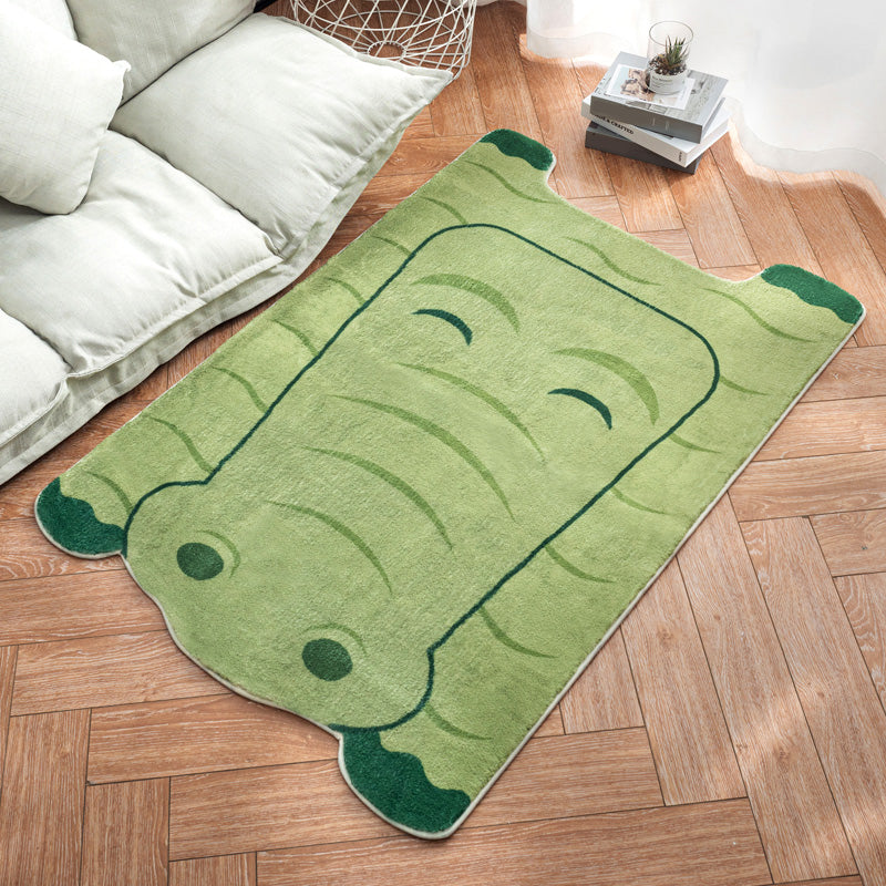 Irregular Shaped Animal Rug Multicolor Cartoon Carpet Synthetics Non-Slip Backing Machine Washable Pet Friendly Rug for Nursery Green Clearhalo 'Area Rug' 'Rug' 2106391