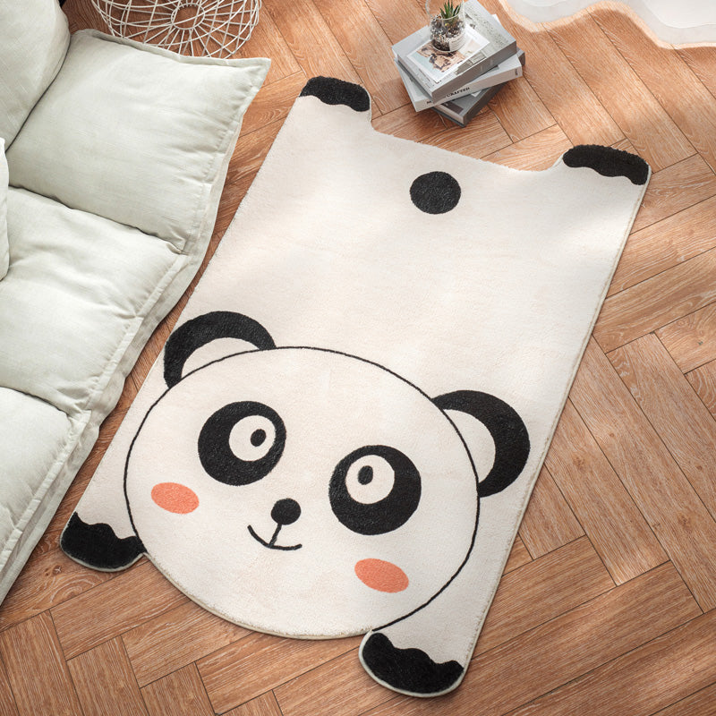 Irregular Shaped Animal Rug Multicolor Cartoon Carpet Synthetics Non-Slip Backing Machine Washable Pet Friendly Rug for Nursery White Clearhalo 'Area Rug' 'Rug' 2106398