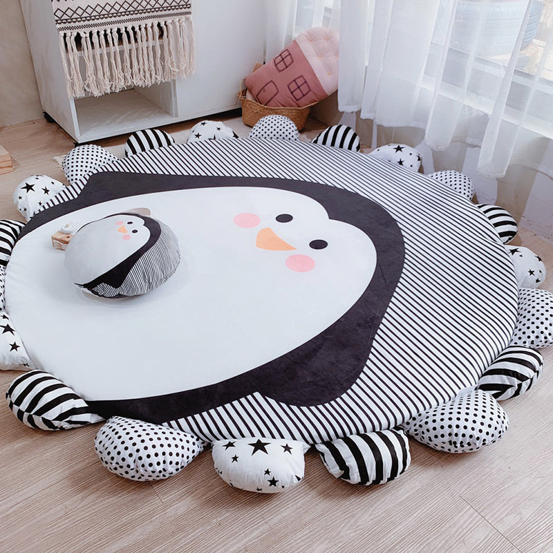 Floral Multi Colored Cartoon Rug Polyester Animal Patterned Rug Washable Stain Resistant Anti-Slip Backing Rug for Baby Room Clearhalo 'Area Rug' 'Rug' 2106405