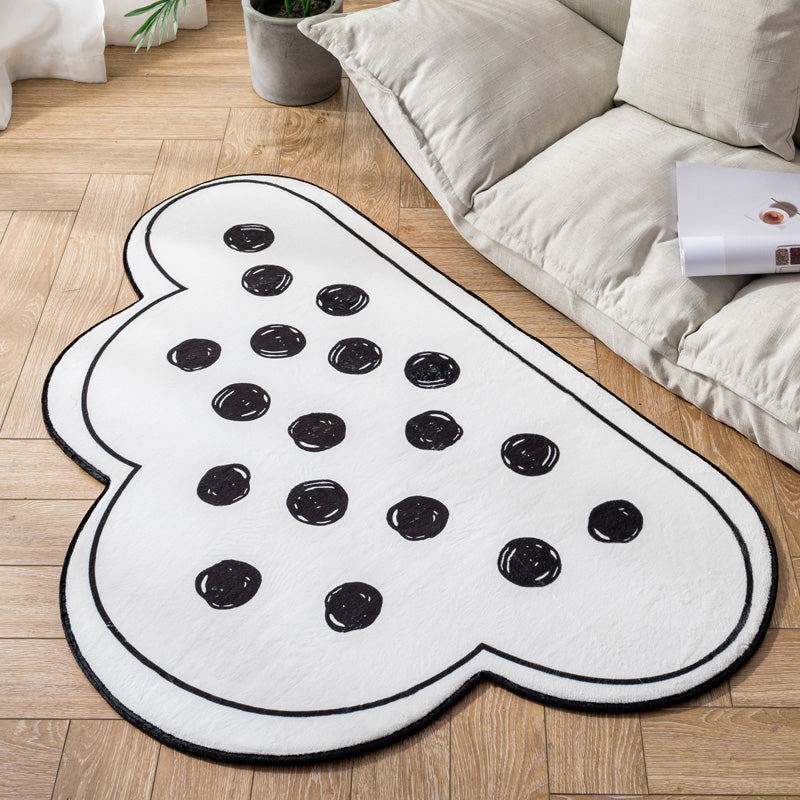 Novelty Kids Area Rug Multi Color Raindrop Cloud-Shaped Rug Anti-Slip Backing Washable Pet Friendly Carpet for Bedroom Black Clearhalo 'Area Rug' 'Rug' 2106418