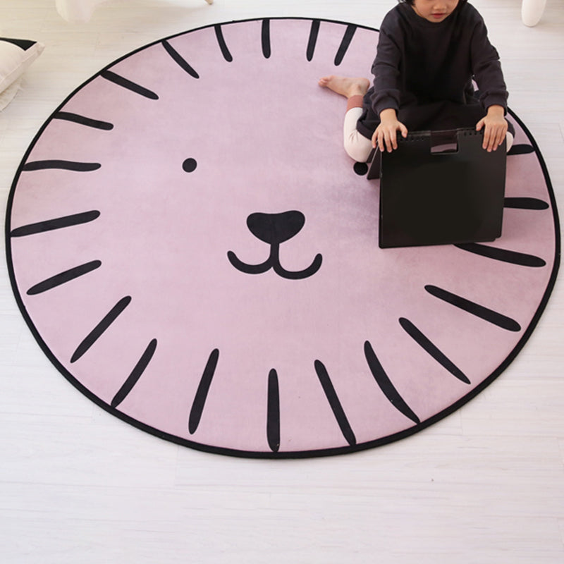 Multi-Color Animal Rug Cotton Kids Style Rug Easy Care Anti-Slip Backing Carpet for Playroom Clearhalo 'Area Rug' 'Rug' 2106432