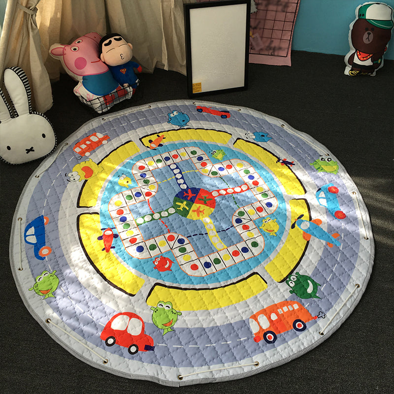 Animation Baby Rugs Multicolor Childrens Art Rug Cotton Cartoon Quilted Rug Easy Care Play ...