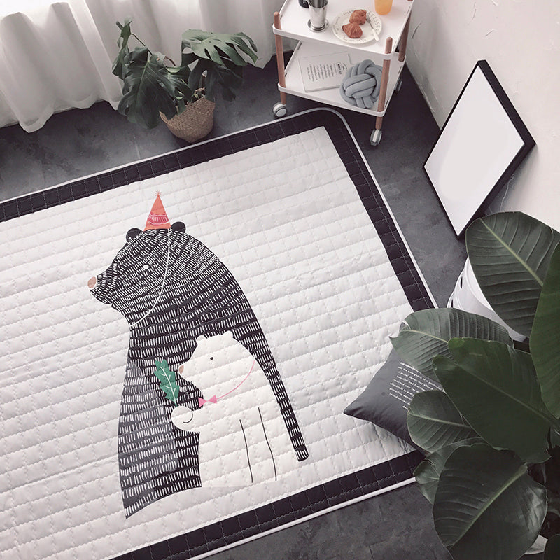 Multi-Colored Animal Patterned Rug Polyester Kids Rug Machine Washable Anti-Slip Backing Stain Resistant Carpet for Childrens Room Clearhalo 'Area Rug' 'Rug' 2106463