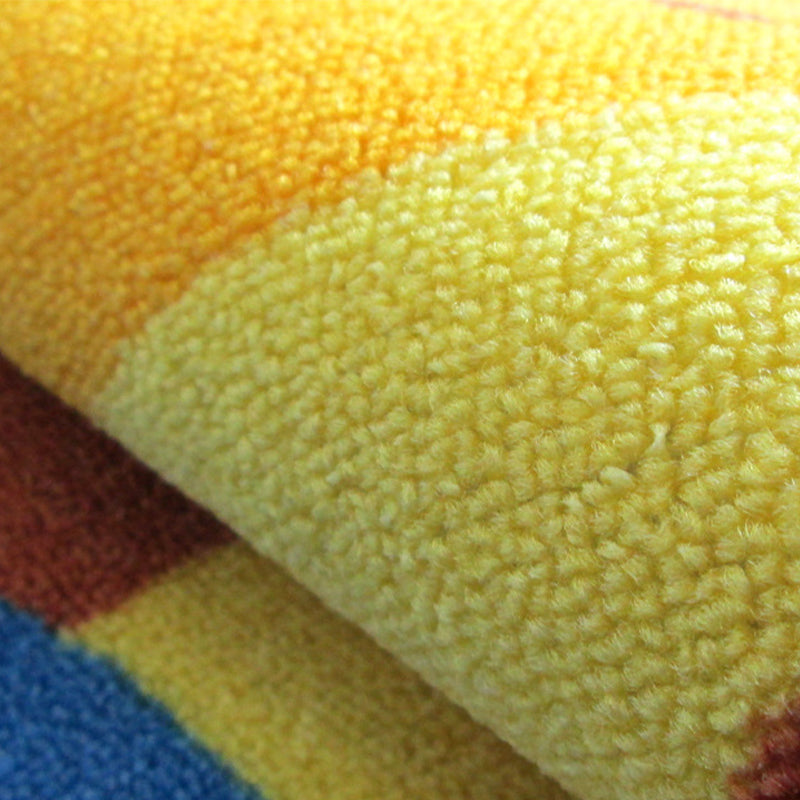 Cartoon Kindergarten Area Rug Multi Colored Animal Pattern Rug Polypropylene Non-Slip Backing Pet Friendly Washable Rug Clearhalo 'Area Rug' 'Rug' 2106513