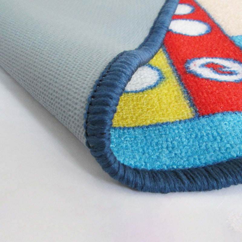 Playable Kids Rug Blue Aeroplane Chess Game Rug Non-Slip Backing Pet Friendly Stain Resistant Carpet for Kindergarten Clearhalo 'Area Rug' 'Rug' 2106522