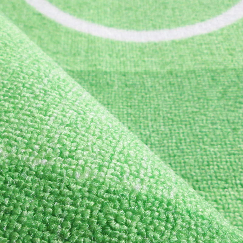 Green Football Pitch Pattern Rug Polyester Kids Carpet Stain Resistant Anti-Slip Pet Friendly Rug for Boys Bedroom Clearhalo 'Area Rug' 'Rug' 2106543