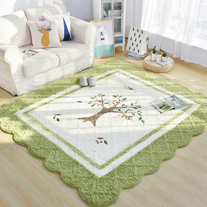 Multicolor Nordic Style Rug Polypropylene Tree Pattern Carpet Anti-Slip Pet Friendly Stain Resistant Rug for Kids Bedroom Clearhalo 'Area Rug' 'Rug' 2106557