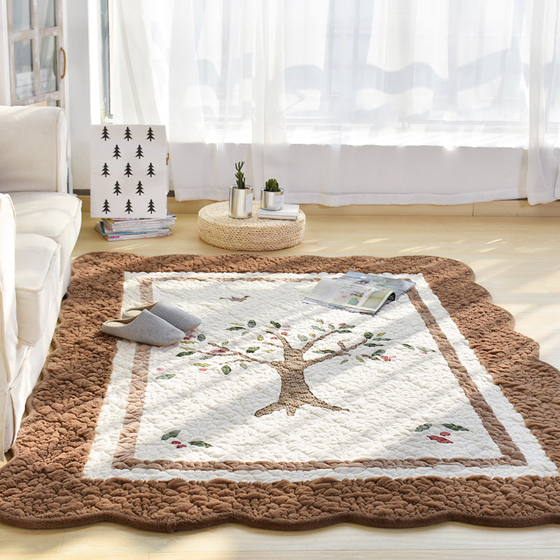 Multicolor Nordic Style Rug Polypropylene Tree Pattern Carpet Anti-Slip Pet Friendly Stain Resistant Rug for Kids Bedroom Coffee Clearhalo 'Area Rug' 'Rug' 2106559