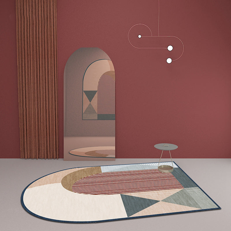 Aesthetics Colorblock Area Rug Multicolor Nordic Rug Polyester Stain Resistant Pet Friendly Anti-Slip Rug for Home Decor Clearhalo 'Area Rug' 'Rug' 2106661