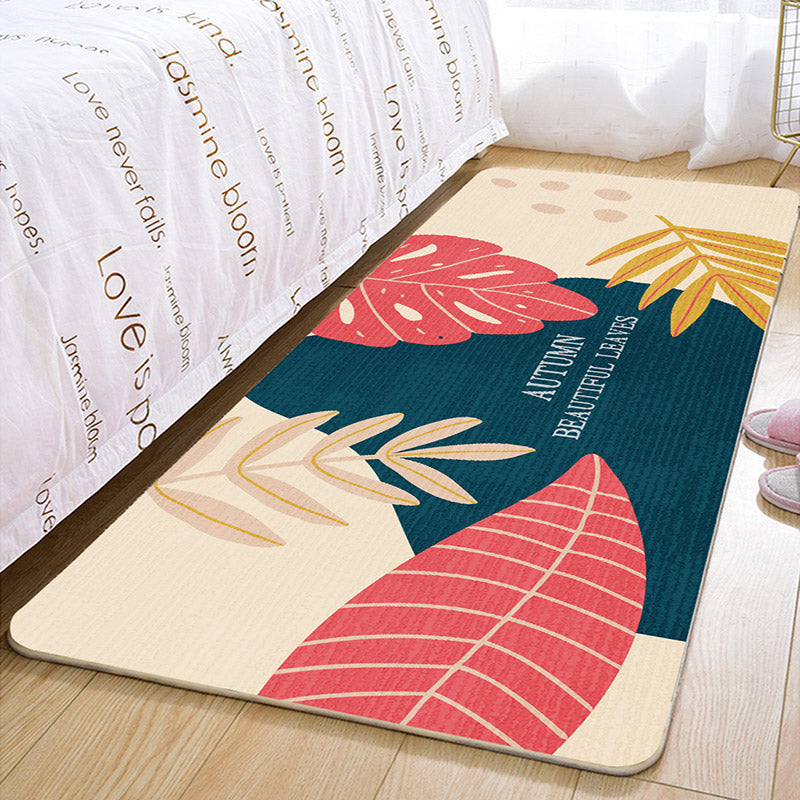 Multi-Color Scandinavian Rug Polyester Geometrical Carpet Non-Slip Stain Resistant Machine Washable Rug for Bedroom Red Clearhalo 'Area Rug' 'Rug' 2106690