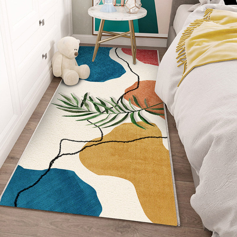 Multi-Color Scandinavian Rug Polyester Geometrical Carpet Non-Slip Stain Resistant Machine Washable Rug for Bedroom Ginger Clearhalo 'Area Rug' 'Rug' 2106696
