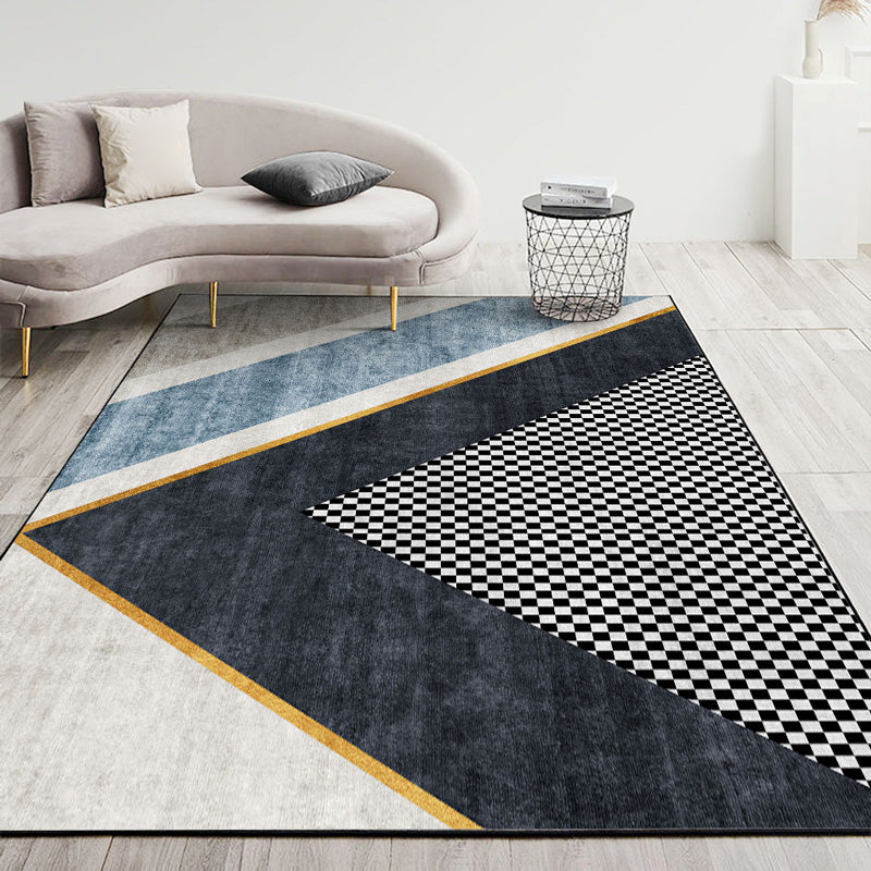 Decorative Colorblock Rug Multi Color Simple Rug Synthetics Non-Slip Pet Friendly Stain Resistant Rug for Home Dark Gray Clearhalo 'Area Rug' 'Rug' 2106758