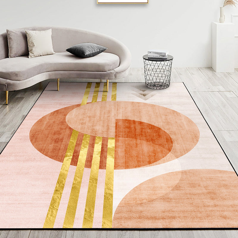 Multi Colored Geometric Block Rug Polyester Nordic Carpet Machine Washable Stain Resistant Non-Slip Backing Rug for Living Room Royal Blue Clearhalo 'Area Rug' 'Rug' 2106770