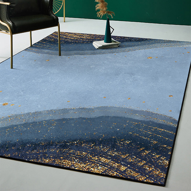 Morandi Color Living Room Rug Nordic Colorblock with Twisted Line Rug Polypropylene Non-Slip Washable Stain Resistant Rug Sky Blue Clearhalo 'Area Rug' 'Rug' 2106780