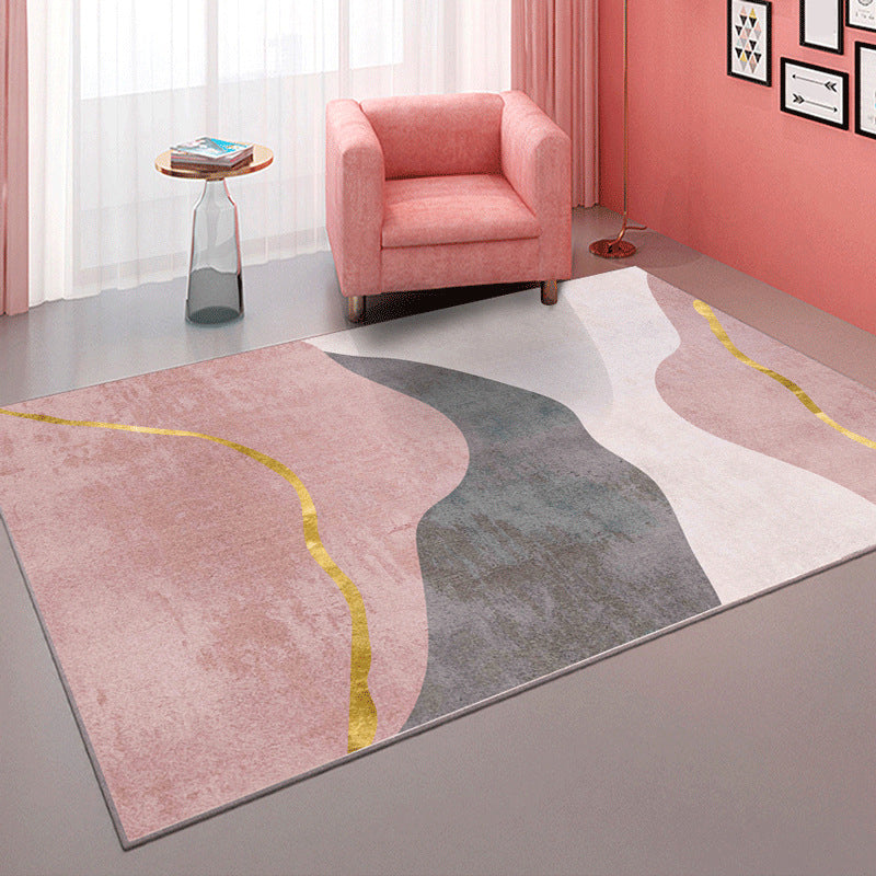 Mid-Century Abstract Rug Multicolor Polypropylene Rug Non-Slip Pet Friendly Machine Wash Area Carpet for Home Decoration Grey Clearhalo 'Area Rug' 'Rug' 2106806