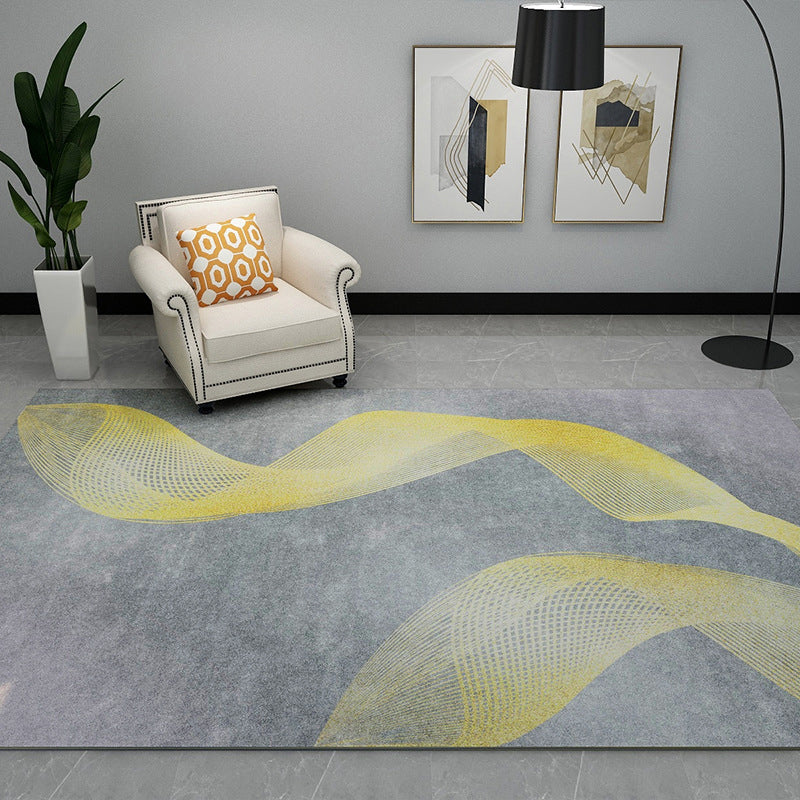 Mid-Century Abstract Rug Multicolor Polypropylene Rug Non-Slip Pet Friendly Machine Wash Area Carpet for Home Decoration Dark Gray Clearhalo 'Area Rug' 'Rug' 2106808