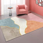 Casual Colorblock Abstract Rug Multicolor Minimalist Rug Polyester Stain Resistant Anti-Slip Machine Washable Carpet for Room Light Blue Clearhalo 'Area Rug' 'Rug' 2106845