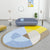Multicolor Nordic Rug Polypropylene Colorblock with Line Background Rug Pet Friendly Non-Slip Machine Washable Carpet for Home Blue Clearhalo 'Area Rug' 'Rug' 2106886
