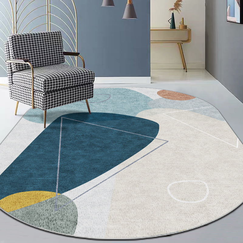 Trendy Multi-Color Nordic Rug Polyester Abstract Geometry Carpet Pet ...