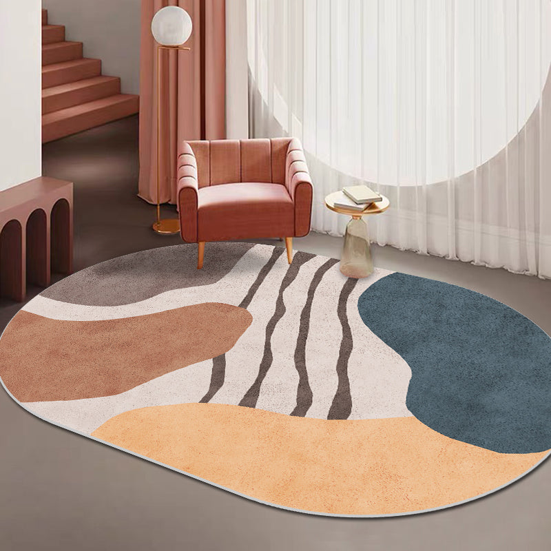 Trendy Multi-Color Nordic Rug Polyester Abstract Geometry Carpet Pet ...