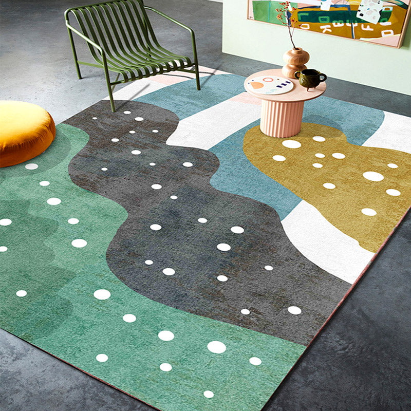 Retro Abstract Line Art Rug Multi Colored Mid-Century Rug Synthetics Washable Stain Resistant Anti-Slip Rug for Living Room Clearhalo 'Area Rug' 'Rug' 2106942