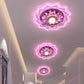 Crystal Floral Flush Light Modern Style Clear LED Flush Ceiling Light Fixture for Hallway Clear Pink Clearhalo 'Ceiling Lights' 'Close To Ceiling Lights' 'Close to ceiling' 'Flush mount' Lighting' 2107080