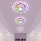 Crystal Floral Flush Light Modern Style Clear LED Flush Ceiling Light Fixture for Hallway Clear Multi Color Clearhalo 'Ceiling Lights' 'Close To Ceiling Lights' 'Close to ceiling' 'Flush mount' Lighting' 2107082
