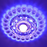Blossoming Flower Entryway Flush Mount Lighting Crystal Minimalist LED Flush Mount Fixture in Clear Clear Blue Clearhalo 'Ceiling Lights' 'Close To Ceiling Lights' 'Close to ceiling' 'Flush mount' Lighting' 2107177