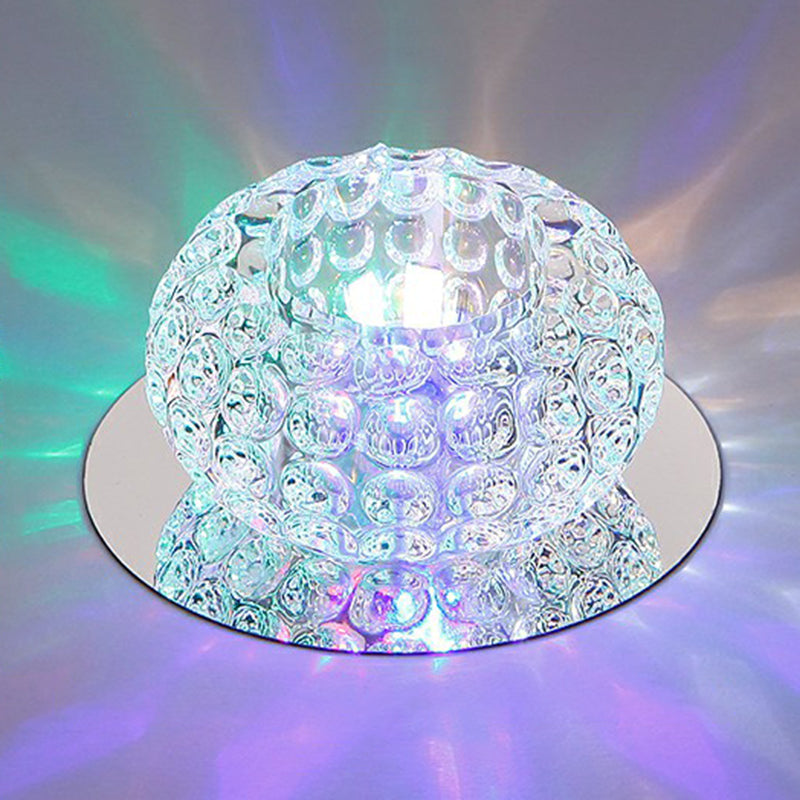 Doughnut Shape Crystal LED Flush Mount Modern Clear LED Flush Mount Lighting Fixture for Hallway Clearhalo 'Ceiling Lights' 'Close To Ceiling Lights' 'Close to ceiling' 'Flush mount' Lighting' 2107271