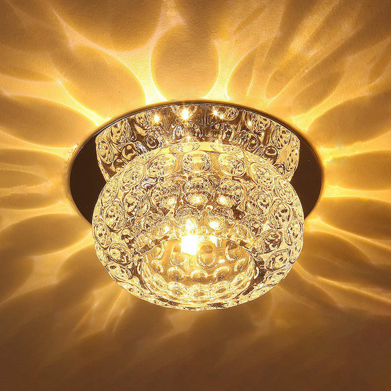 Doughnut Shape Crystal LED Flush Mount Modern Clear LED Flush Mount Lighting Fixture for Hallway Clearhalo 'Ceiling Lights' 'Close To Ceiling Lights' 'Close to ceiling' 'Flush mount' Lighting' 2107273