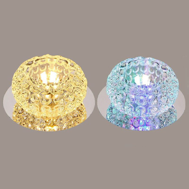 Doughnut Shape Crystal LED Flush Mount Modern Clear LED Flush Mount Lighting Fixture for Hallway Clear Third Gear Clearhalo 'Ceiling Lights' 'Close To Ceiling Lights' 'Close to ceiling' 'Flush mount' Lighting' 2107279