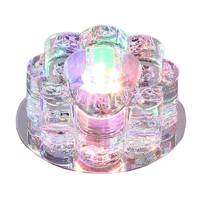 Floral Crystal Flush Light Artistic Clear LED Flush Ceiling Light Fixture for Living Room Clearhalo 'Ceiling Lights' 'Close To Ceiling Lights' 'Close to ceiling' 'Flush mount' Lighting' 2107404
