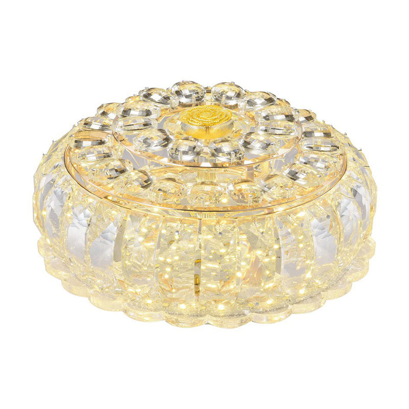 Round LED Flush Mount Light Simplicity Crystal Hallway Flush Mount Ceiling Light in Clear Clearhalo 'Ceiling Lights' 'Close To Ceiling Lights' 'Close to ceiling' 'Flush mount' Lighting' 2107504