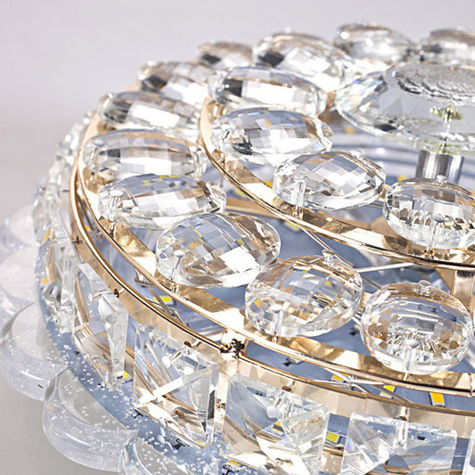 Crystal Round Flush Light Artistic Clear LED Flush Ceiling Light Fixture for Entryway Clearhalo 'Ceiling Lights' 'Close To Ceiling Lights' 'Close to ceiling' 'Flush mount' Lighting' 2107509