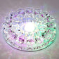 Purple Flower LED Flush Mount Modern Crystal Flushmount Ceiling Light for Corridor Clearhalo 'Ceiling Lights' 'Close To Ceiling Lights' 'Close to ceiling' 'Flush mount' Lighting' 2107520