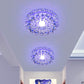 Purple Flower LED Flush Mount Modern Crystal Flushmount Ceiling Light for Corridor Purple 5w Blue Clearhalo 'Ceiling Lights' 'Close To Ceiling Lights' 'Close to ceiling' 'Flush mount' Lighting' 2107524