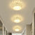 Round Shaped Corridor LED Flush Mount Crystal Modern Style Flush Ceiling Light Fixture Gold Warm Clearhalo 'Ceiling Lights' 'Close To Ceiling Lights' 'Close to ceiling' 'Flush mount' Lighting' 2107573