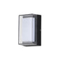 Rectangle Outdoor LED Wall Mounted Light Metallic Simplicity Wall Sconce Lighting in Black Clearhalo 'Wall Lamps & Sconces' 'Wall Lights' Lighting' 2107661