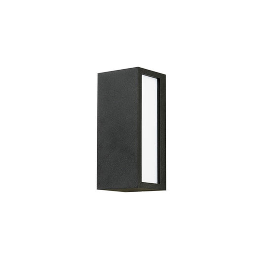 Textured Black Rectangular LED Wall Mounted Light Simplicity Metallic Wall Sconce Lighting for Patio Clearhalo 'Wall Lamps & Sconces' 'Wall Lights' Lighting' 2107684