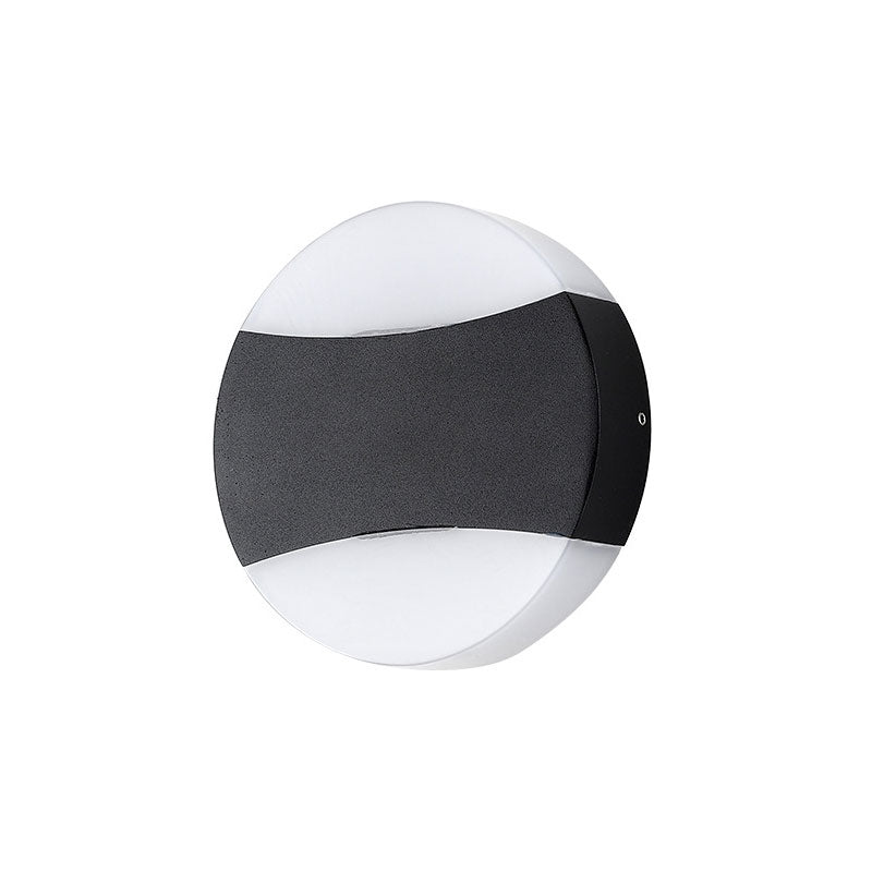 Geometrical LED Wall Lighting Contemporary Aluminum Black Sconce Light Fixture for Patio Clearhalo 'Wall Lamps & Sconces' 'Wall Lights' Lighting' 2107779