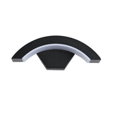 Acrylic Arc Shaped Sconce Lighting Modern Black LED Wall Light Fixture for Outdoor Clearhalo 'Wall Lamps & Sconces' 'Wall Lights' Lighting' 2107799