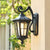 Vintage Lantern Shaped Wall Light Fixture Single-Bulb Ripple Glass Wall Mounted Lamp for Yard Black Clearhalo 'Wall Lamps & Sconces' 'Wall Lights' Lighting' 2108047
