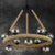 Beige 9 Lights Chandelier Light Fixture Industrial Rope Spherical Pendant Lamp for Dining Room with Glass Shade Beige Clearhalo 'Ceiling Lights' 'Chandeliers' 'Industrial Chandeliers' 'Industrial' 'Middle Century Chandeliers' 'Tiffany' Lighting' 210821