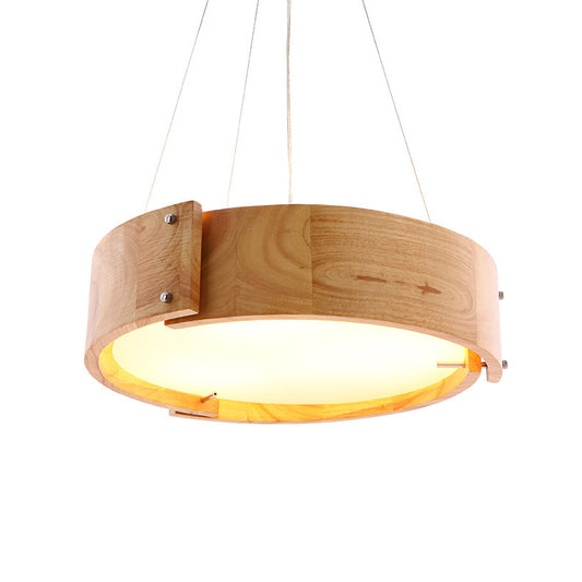 LED Living Room Ceiling Light Modernism with Cylinder Wood Shade Beige Flush Mount Lamp in White/Warm Light Clearhalo 'Ceiling Lights' 'Close To Ceiling Lights' 'Close to ceiling' 'Semi-flushmount' Lighting' 210833