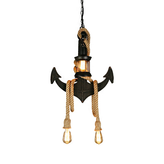 4-Light Pendant Light Vintage Kerosene Clear Glass Hanging Chandelier in Black with Adjustable Rope Clearhalo 'Cast Iron' 'Ceiling Lights' 'Chandeliers' 'Industrial Chandeliers' 'Industrial' 'Metal' 'Middle Century Chandeliers' 'Rustic Chandeliers' 'Tiffany' Lighting' 210861