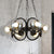 Black Ring Chandelier Lamp Industrial Clear Glass 6-Light Living Room Hanging Light with Globe Shade Black Clearhalo 'Ceiling Lights' 'Chandeliers' 'Glass shade' 'Glass' 'Industrial Chandeliers' 'Industrial' 'Middle Century Chandeliers' 'Pendant Lights' 'Tiffany' Lighting' 210875
