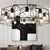 Black Geometric Pendant Lighting Farmhouse Clear Glass 10-Light Living Room Chandelier with Cage Black Clearhalo 'Cast Iron' 'Ceiling Lights' 'Chandeliers' 'Industrial Chandeliers' 'Industrial' 'Metal' 'Middle Century Chandeliers' 'Rustic Chandeliers' 'Tiffany' Lighting' 210881